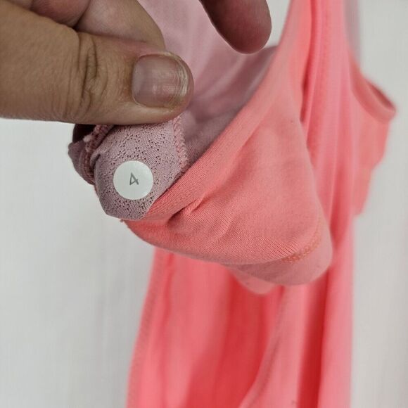 Lululemon Practice Freely Tank Bleached Coral and Pop Orange Women's Size 4 - Picture 7 of 7